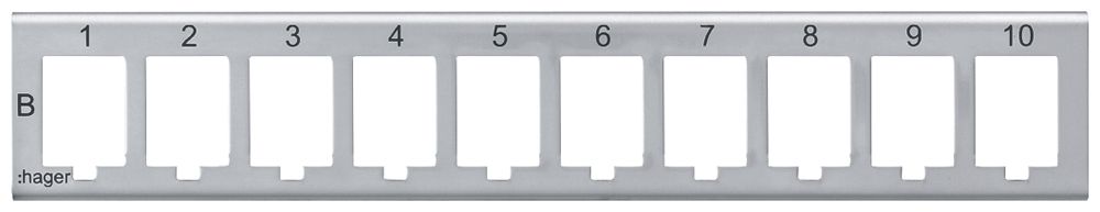 Modulo di espansione Hager HMS 10×RJ45 Keystone, grigio