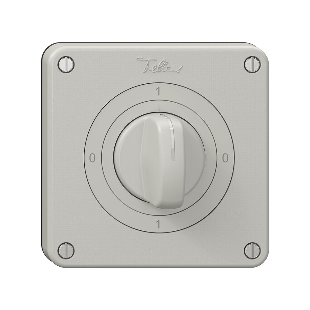 Interrupteur rotatif NEVO N.CO 0/2L, avec manette, KS, 0-1-0-1, gris clair
