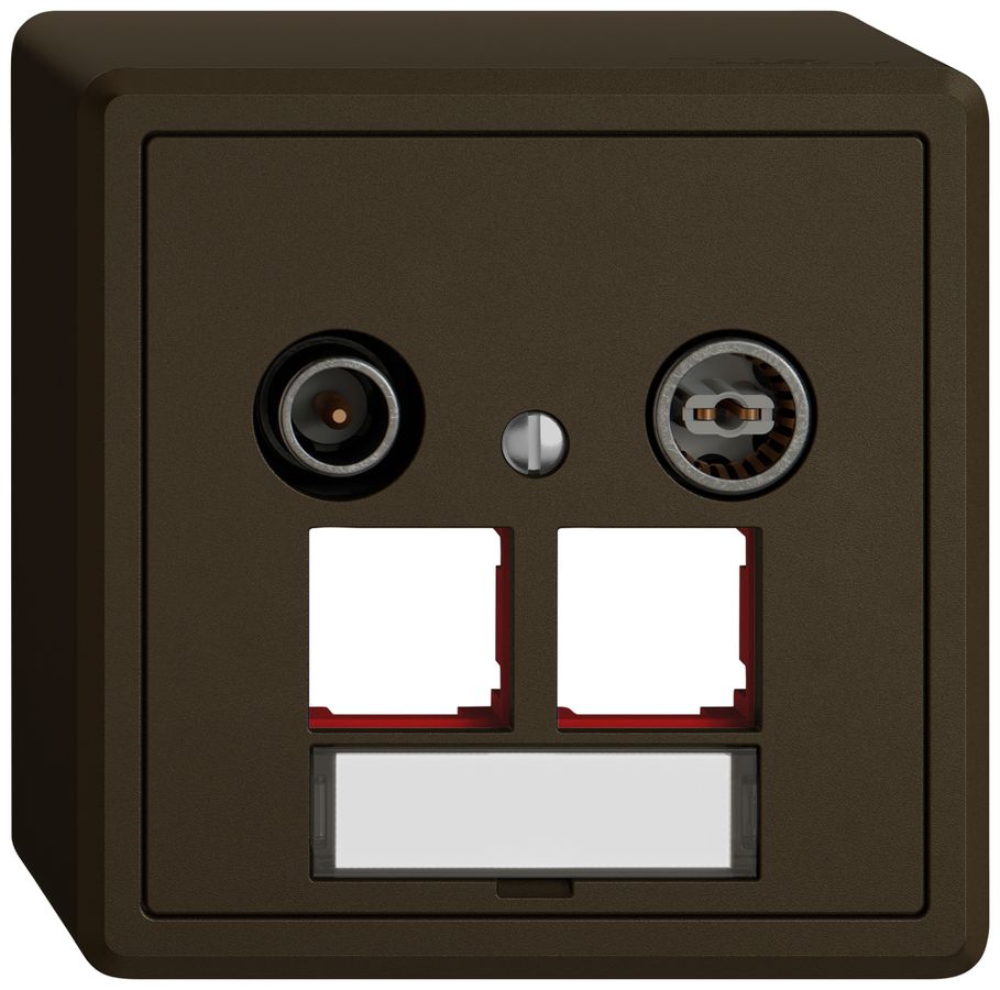 Prise multimédia AP TV-R EDIZIO.liv SNAPFIX® EASYNET p.2×RJ45 S-One 11dB br