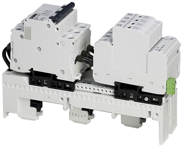 Scaricatore di sovrat.+fusibile PX 3L/N/PE tipo 2 per barra coll