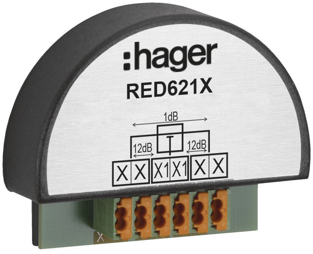 Distributore audio/video INC Hager 1 volta 2-fili, per citofono