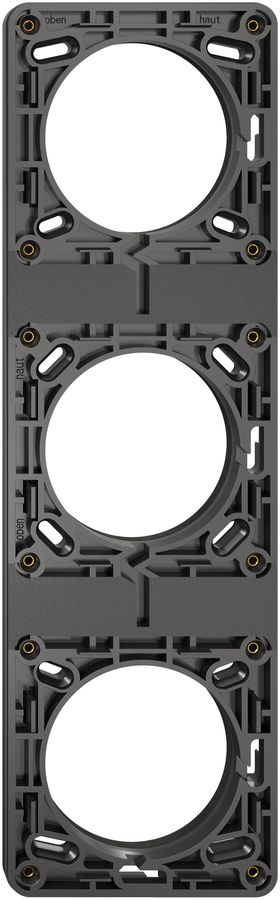 NUP-Montagerahmen NEVO, 3×1, mit Moosgummidichtung, 287×87mm, schwarz