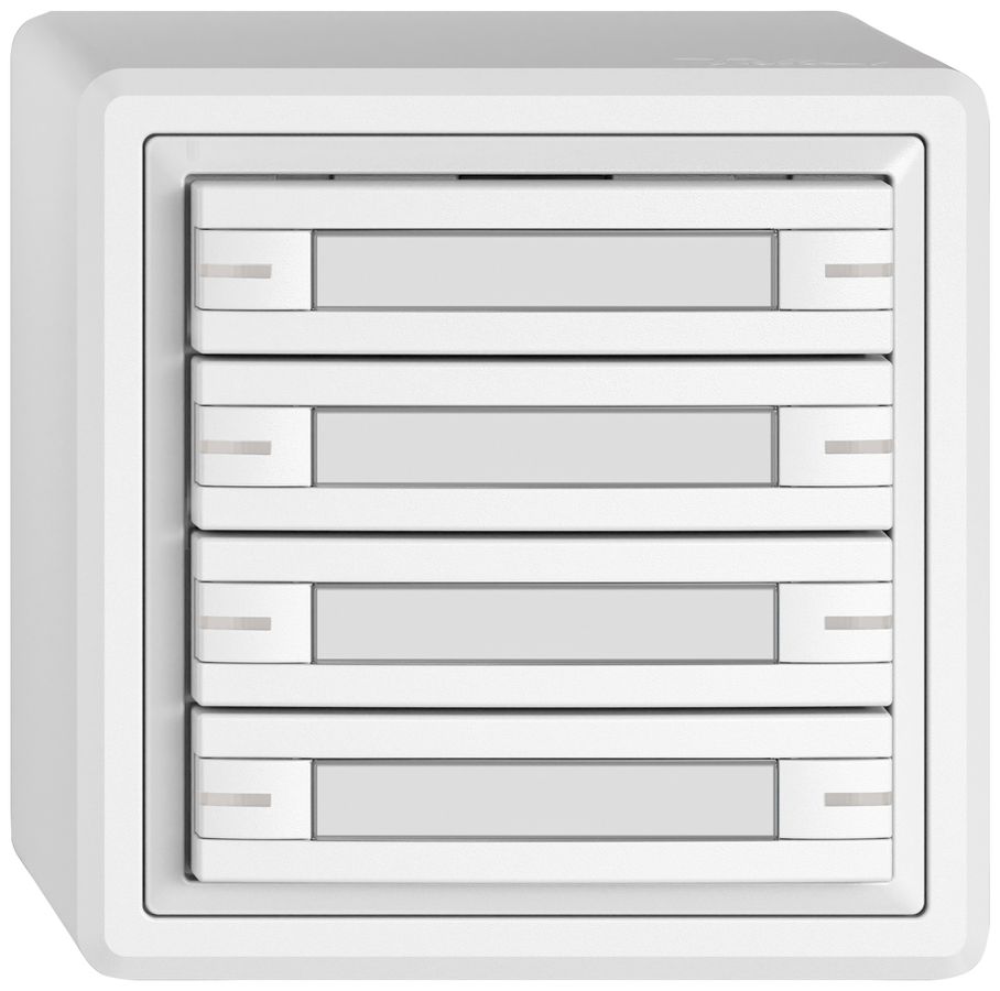 Pulsante KNX RGB AP EDIZIO.liv SNAPFIX® sensore temp.RGB-LED targ.8× com.1T bi