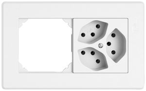 Combinazione INC EDIZIO.liv SNAPFIX® 1×2 96×156mm vuoto+3×T13 bianco