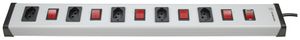 Steckdosenleiste Steffen EHMANN 5×T13 5×Schalter 10A 250V 3m Kunststoff grau