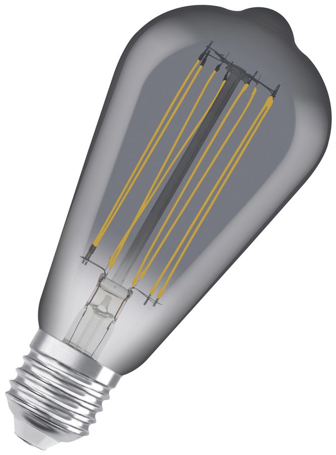 LED-Lampe LEDVANCE EDISON E27 11W 500lm 1800K DIM 140mm klar grau