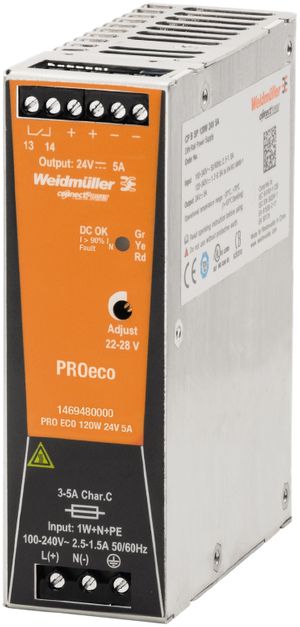 Schaltnetzgerät Weidmüller Connect Power PRO ECO 120W 12V 10A