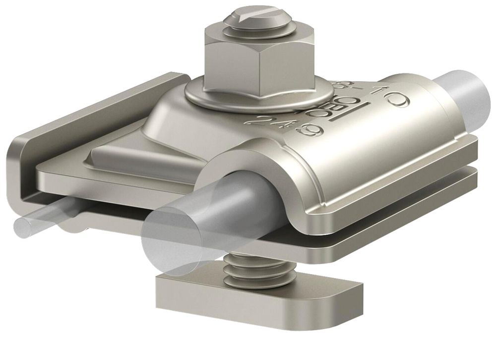 Borne de terre BET PV10 Ø8…10mm acier inoxydable non-traité 100kA