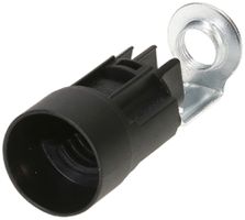 Portalampada E14 materiale sintetico M10×1 nero con base per candela