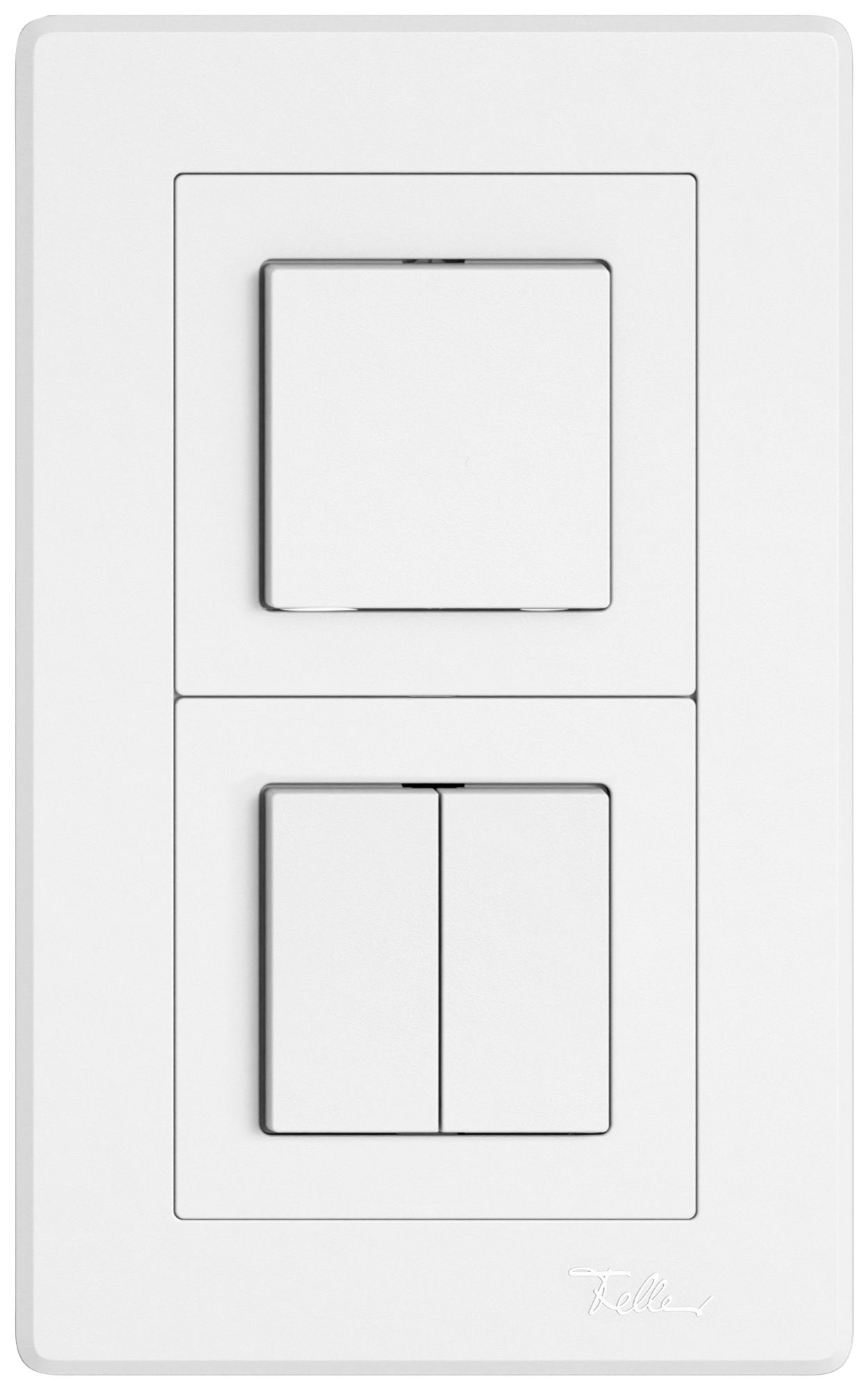 Combinaison ENC EDIZIO.liv SNAPFIX® 2×1 156×96mm sch 3/1L+sch 1/3+3/1L blanc