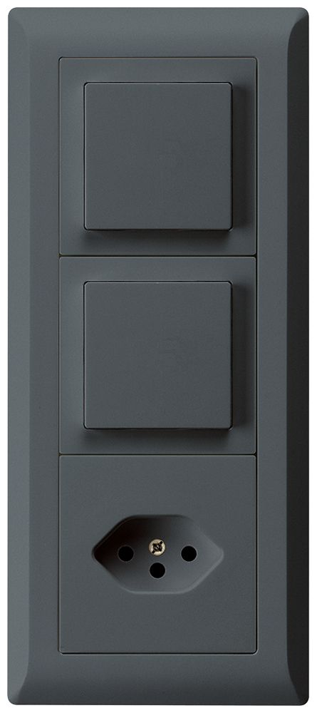 Combinazione INC kallysto.line grd.I-I-I verticale 2×interruttore S3+tipo 13 an