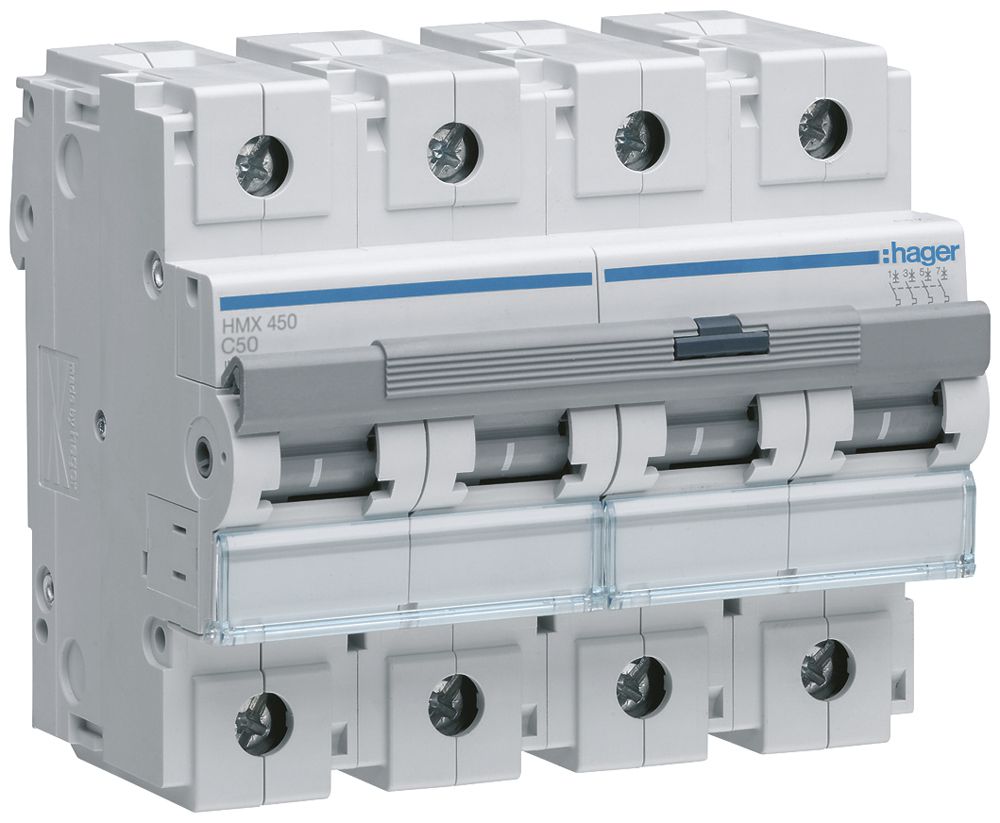 Leitungsschutzschalter Hager MCB 4P 400V Typ C 50A 6TE