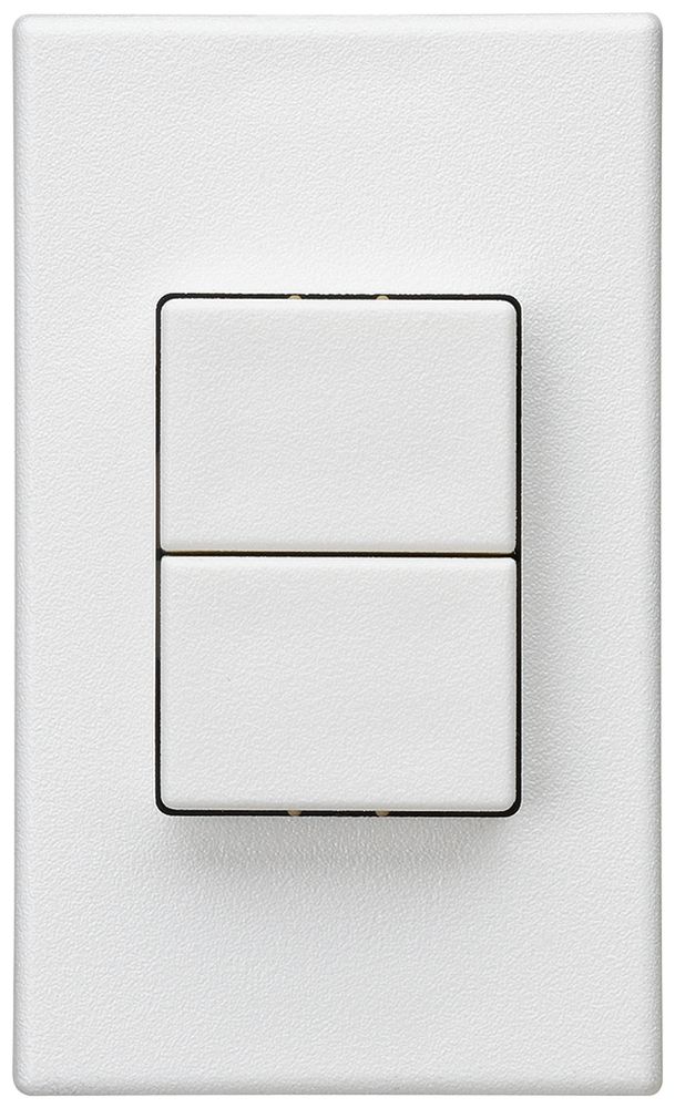 EB-Doppel-Druckschalter Hager FLF 10A/250V 3/1L weiss