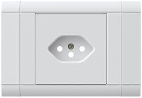 EB-Frontset kallysto für Einbausteckdose 1×Typ 13 Abdeckrahmen steckbar weiss