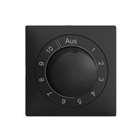 Kit frontal EDIZIOdue noir 60×60mm pour régulat.de vitesse