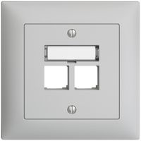 Kit de montage ENC S-One EDIZIOdue FMI pour 2×RJ45 droite, gris clair