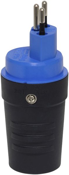 Fiche mobile type 13 Brennenstuhl L+N+PE 10A 250V IP55 noir/bleu