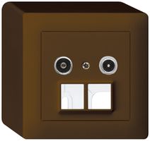 Prise multimédia AP kallysto R/TV 10.5dB 2GHz brun