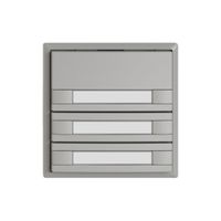 Poussoir KNX RGB EDIZIO.liv SNAPFIX® capteur temp.s.LED étiqu.3× comm.2T grc