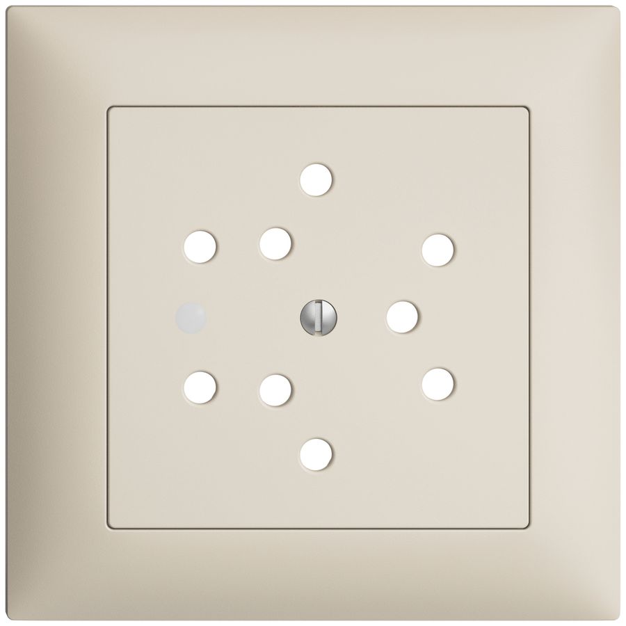 UP-Frontset EDIZIOdue crema 88×88mm 3×T12 mit Linse