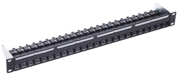 Rangierfeld 19" R&M PC 1HE leer 24×RJ45 C6A/u-schwarz