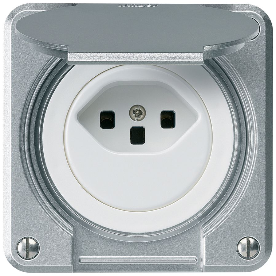 UP-Steckdose robusto Typ 23 aluminium
