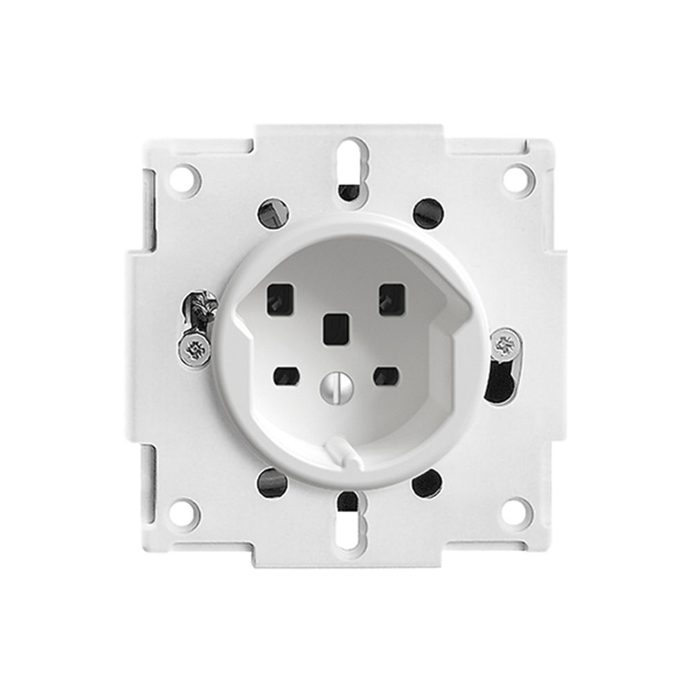 Prise INC FH T25 16A blanc, bornes à vis