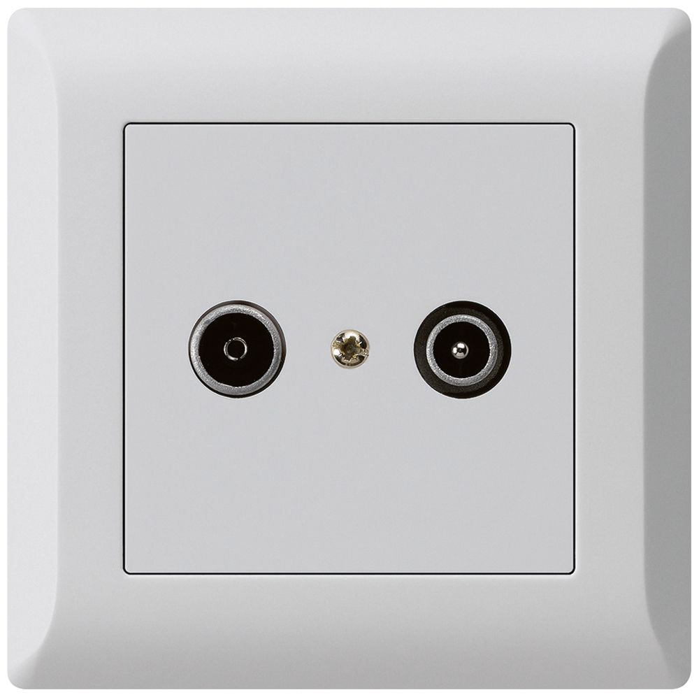 Prise de passage ENC kallysto.line R/TV 14dB gris clair