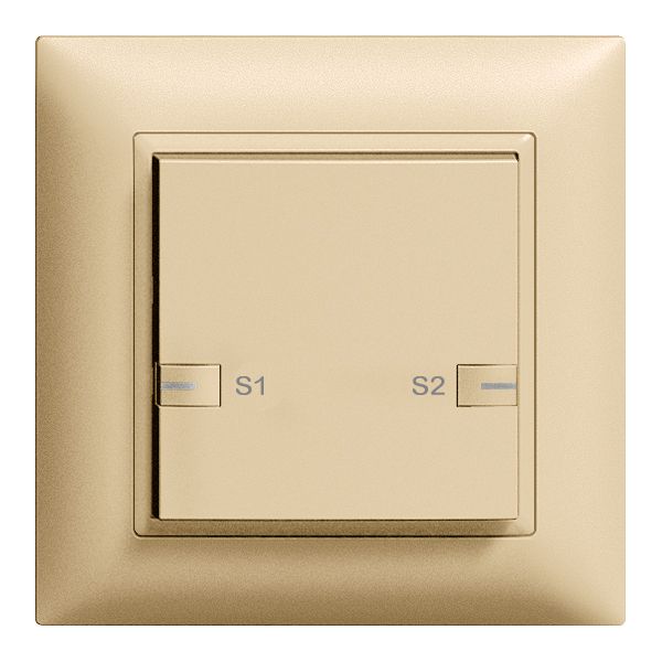 Tasto INC ZEP scena 1c/1t staz.centr/sec. con LED EDIZIOdue sand