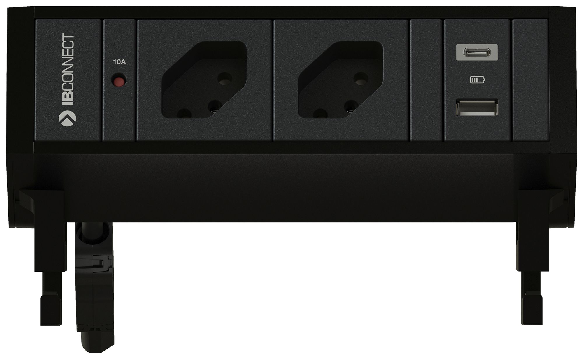 Prise multiple MH SUPRA 2×T13 2×USB-A/C 10/15W 0.3m noir