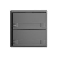 UP-Taster KNX 2-fach EDIZIOdue colore dunkelgrau RGB mit LED mit Papiereinlage