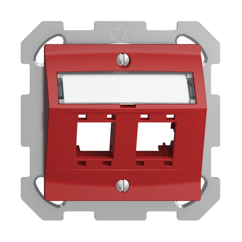 Kit de montage ENC EDIZIOdue, avec capot de sortie oblique, pour 2×RJ45, berry