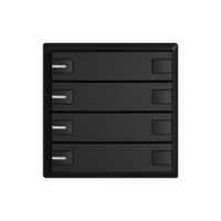 Poussoir KNX RGB EDIZIO.liv SNAPFIX® capteur temp.RGB-LED 4× comm.2T no