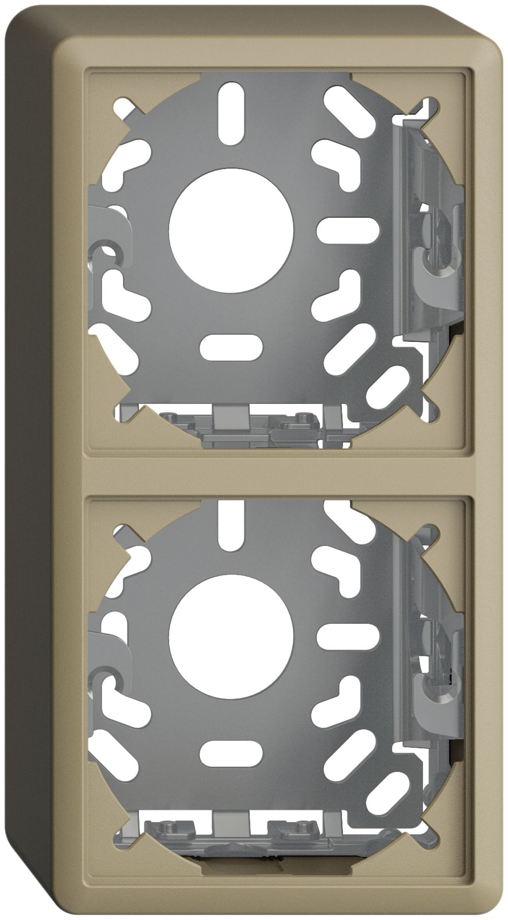 Kappe mit Grundplatte 2×54mm für Kombination FX vertikal/horizontal sand