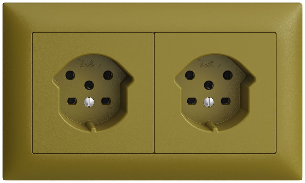 UP-Kombination I-I EDIZIOdue 2×T15 horizontal olive