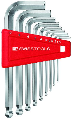 Jeux de clés mâles coudées PB 212 H-10 1.5, 2, 2.5, 3, 4, 5, 6, 8, 10