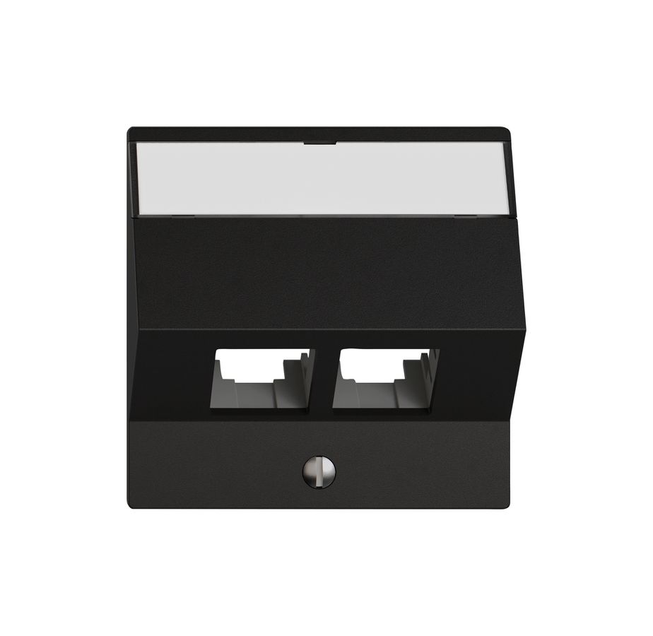 Montageset EDIZIO.liv EASYNET S-One SNAPFIX® schräg 2×RJ45 sz