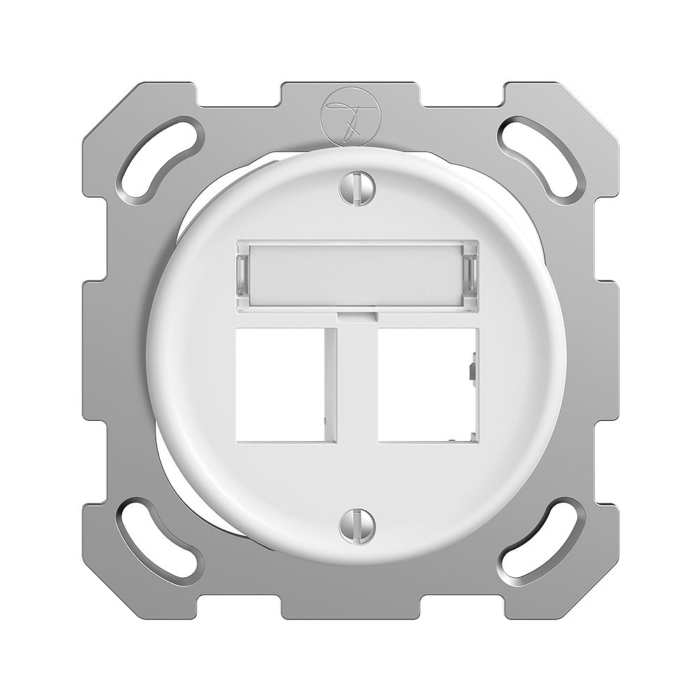 Kit de montage ENC Sdue QM, sortie droite 2×RJ45 freenet blanc