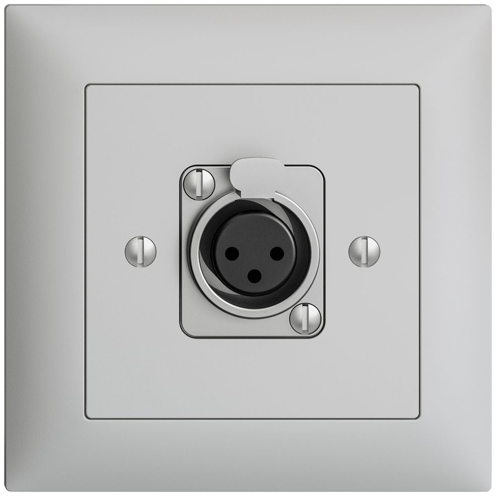 UP-Montageset EDIZIOdue XLR 3L P hellgrau