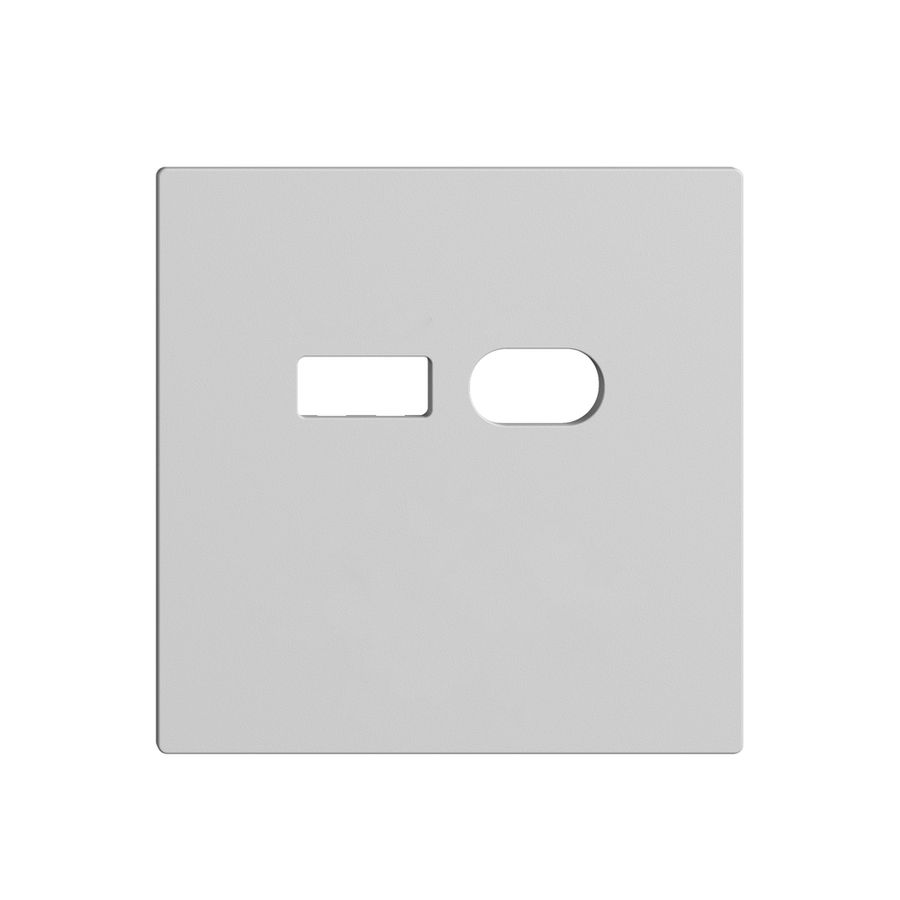 Montageset Feller EDIZIOdue für Steckdose USB 18W Typ A + Typ C hellgrau