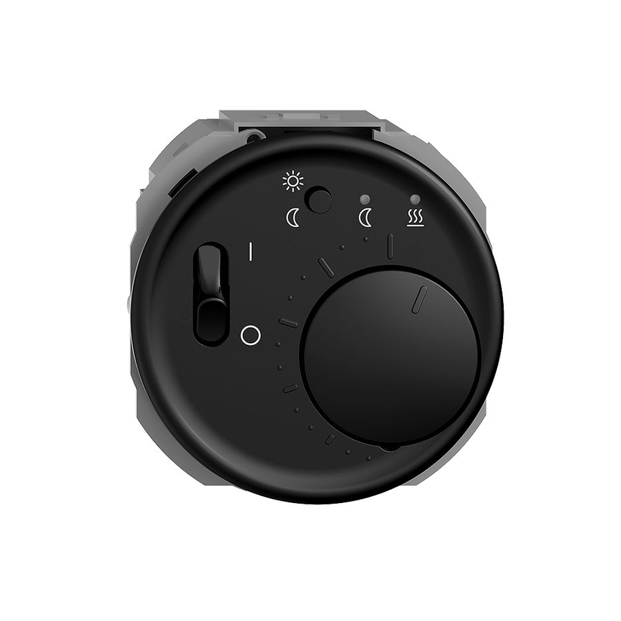 UP-Raumthermostat STANDARDdue schwarz mit Fühler und Timer