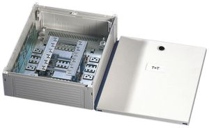 AP-Kombi-Verteilerkasten R&M für 6 Leisten weiss