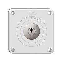 Schwenktaster NEVO, mit Schloss&2 Schlüsseln, KS, 0 <- 1, weiss