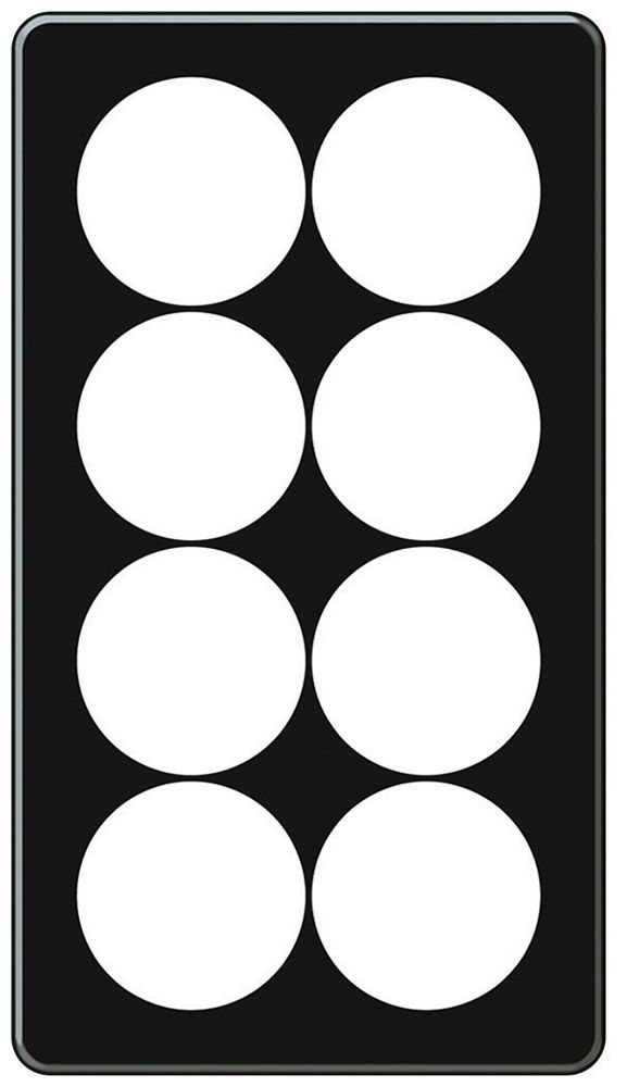 UP-Abdeckplatte origin 4×2 Ø58mm 152×272mm schwarz