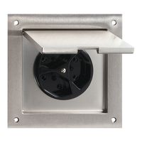 EB-Steckdose FH 3×T13/1 Gr.III Messing vernickelt