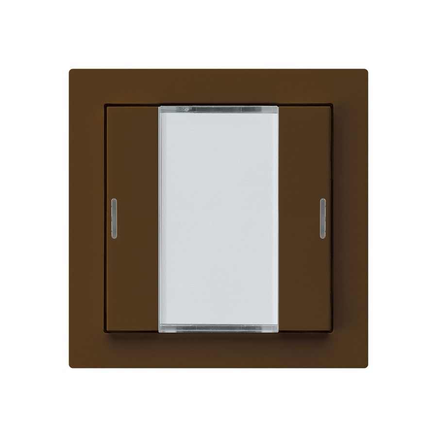 Poussoir ENC kallysto A KNX 2× LED RGB s/e-link brun