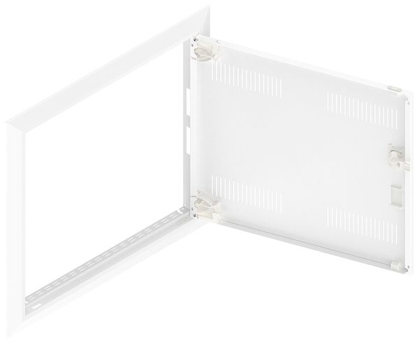 Porta con fessura e cornice SE Pragma bianco per 2campi/3file