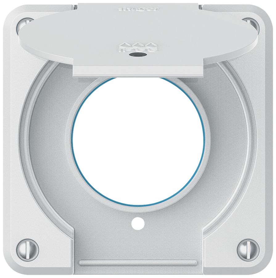 Oberteil robusto für Steckdose IP55 mit Runddichtung & Linse weiss