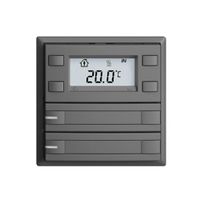 Pulsante RTH INC KNX 2×EDIZIOdue F grigio scuro, con carta+LED RGB