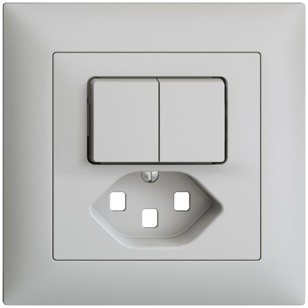 Kit frontal ENC EDIZIOdue gris clair 88×88mm T23